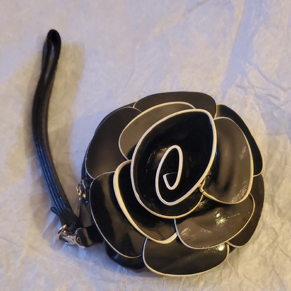 Handbags - Black Rose Wristlet Bag